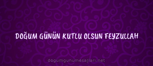 DOĞUM GÜNÜN KUTLU OLSUN FEYZULLAH