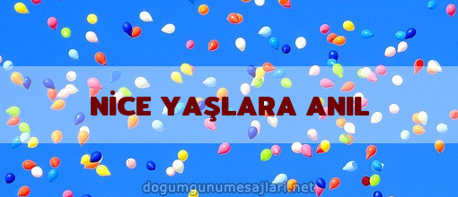 NİCE YAŞLARA ANIL