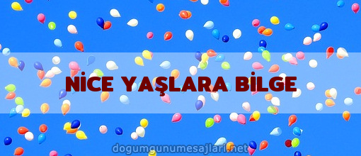 NİCE YAŞLARA BİLGE