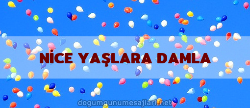 NİCE YAŞLARA DAMLA