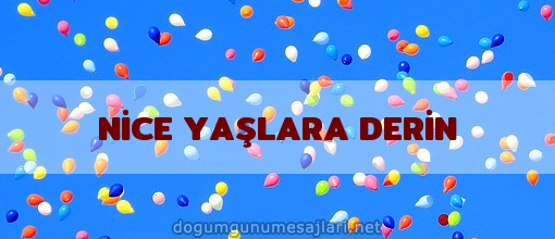 NİCE YAŞLARA DERİN