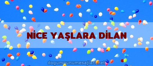 NİCE YAŞLARA DİLAN