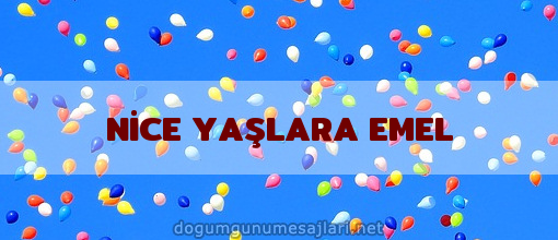 NİCE YAŞLARA EMEL