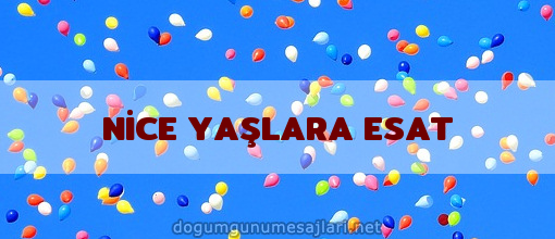 NİCE YAŞLARA ESAT