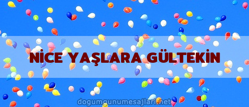 NİCE YAŞLARA GÜLTEKİN