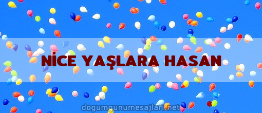 NİCE YAŞLARA HASAN