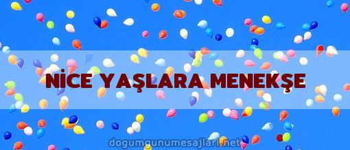 NİCE YAŞLARA MENEKŞE