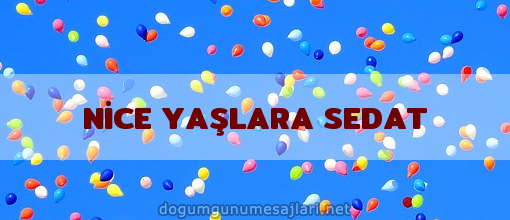 NİCE YAŞLARA SEDAT