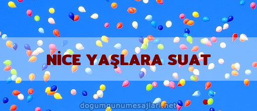 NİCE YAŞLARA SUAT