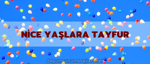 NİCE YAŞLARA TAYFUR