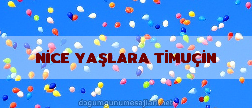 NİCE YAŞLARA TİMUÇİN