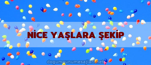 NİCE YAŞLARA ŞEKİP