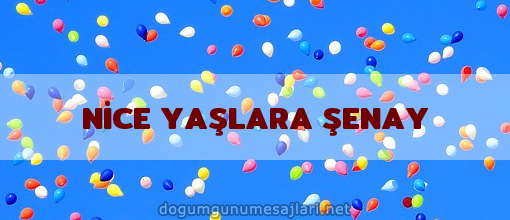 NİCE YAŞLARA ŞENAY